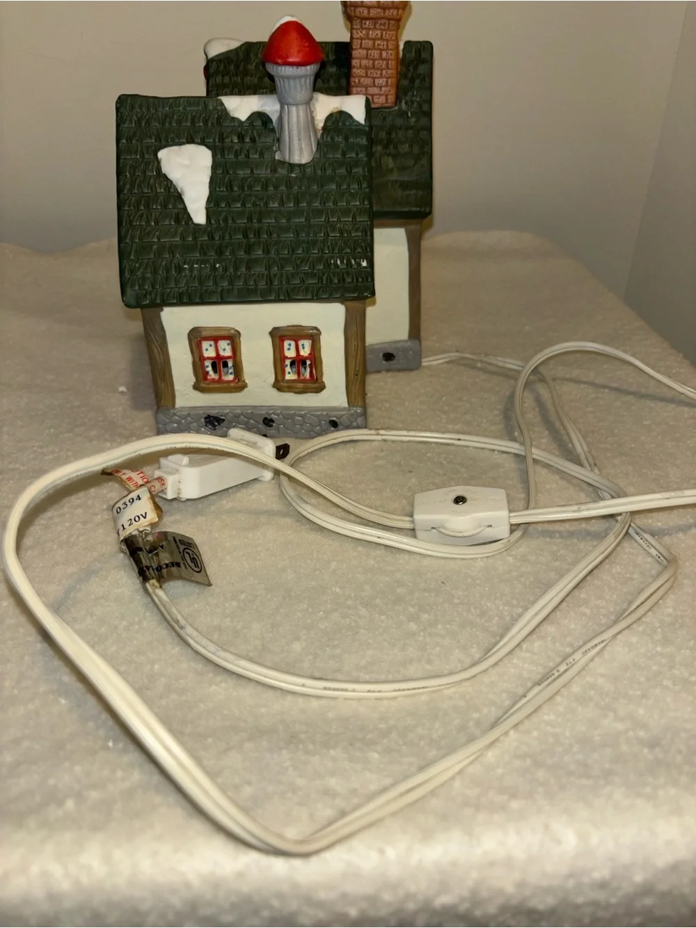 Santa Workbench Lighted Christmas Cottage - Red & Green Holiday Decor - Picture 8 of 9